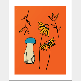 Floral and Mushroom Posters and Art